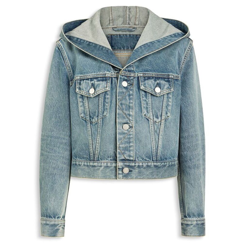 Alaia Women Giacca In Denim Con Cappuccio